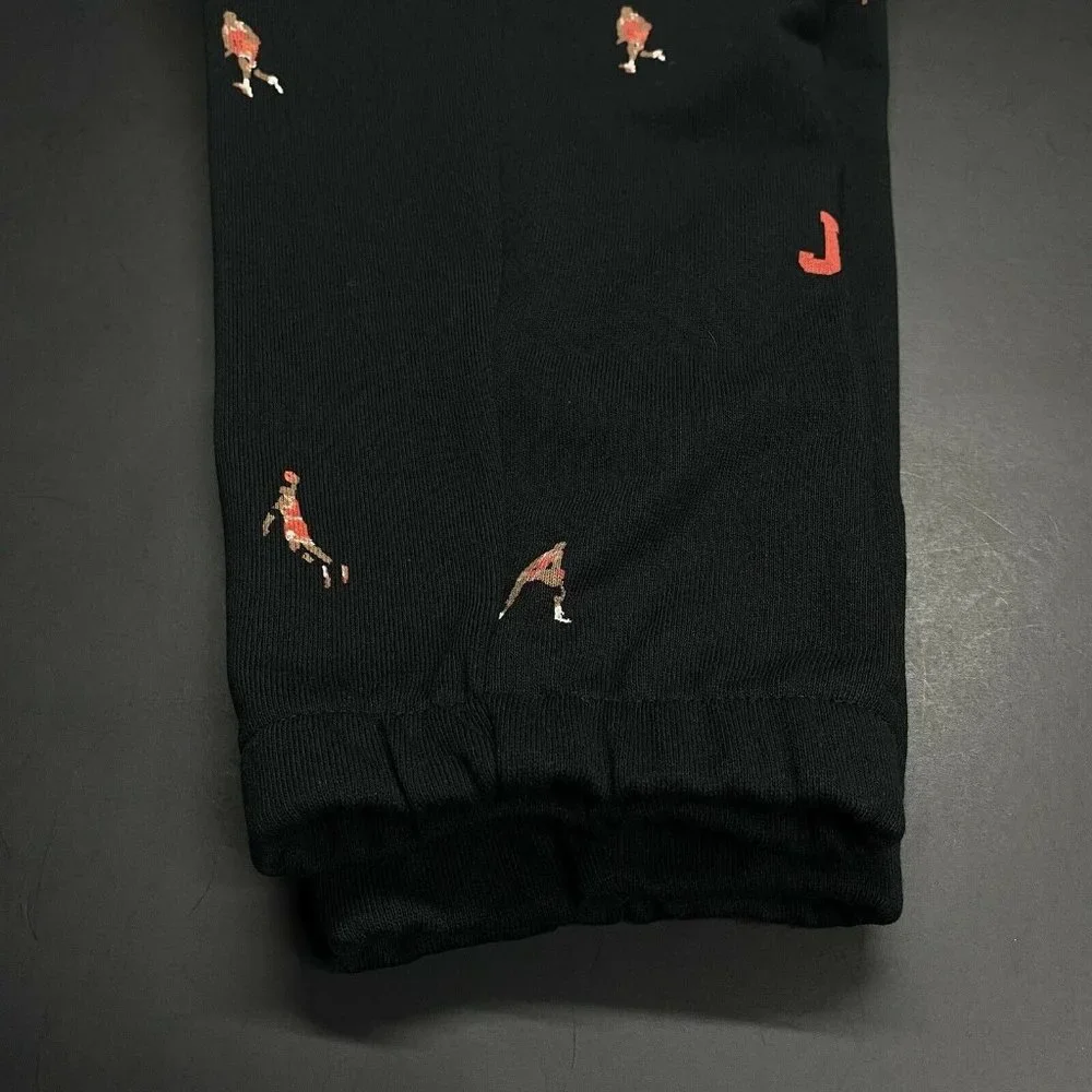 Nike Jordan Essentials AOP Fleece Joggers Black DH3519-010 Men's Sizes Vintage - Picture 5 of 9